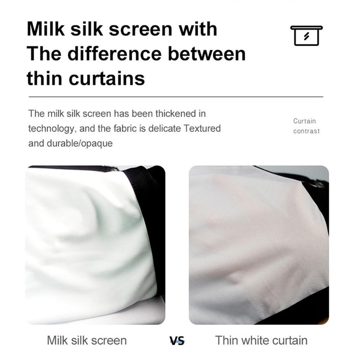 Folding Milk Silk Polyester Projector Film Curtain - Size 100 Inch 16:9 Projection Area 221 X 125Cm
