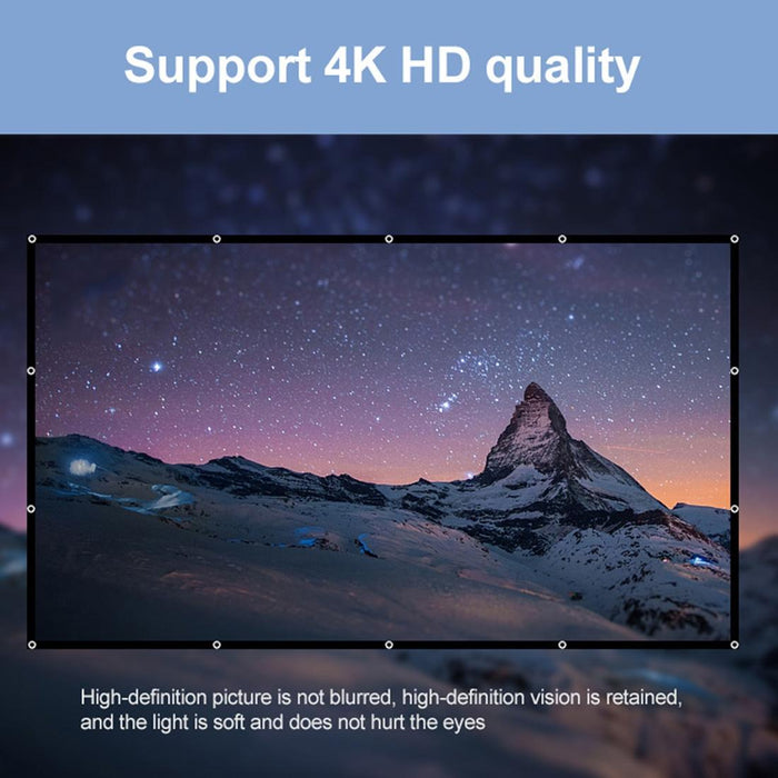 Folding Milk Silk Polyester Projector Film Curtain - Size 120 Inch 4:3 Projection Area 240 X 180Cm