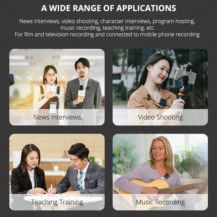 2.4G Wireless Camera Microphone For Live Interviews & Recording
