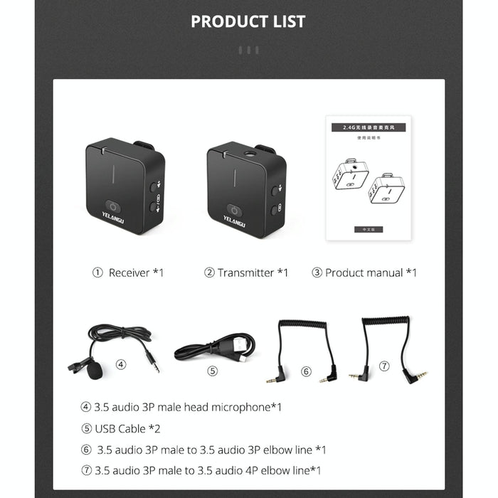 2.4G Wireless Camera Microphone For Live Interviews & Recording