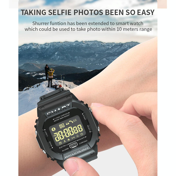 1.21 Inch Waterproof Smart Watch With Lcd Screen 50M Info Reminder Remote Cam Sport Record