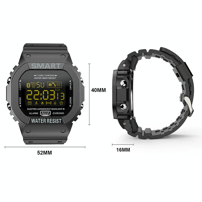 1.21 Inch Waterproof Smart Watch With Lcd Screen 50M Info Reminder Remote Cam Sport Record