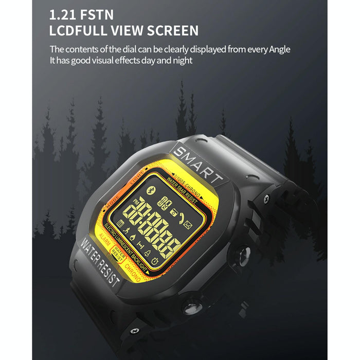 1.21 Inch Waterproof Smart Watch With Lcd Screen 50M Info Reminder Remote Cam Sport Record