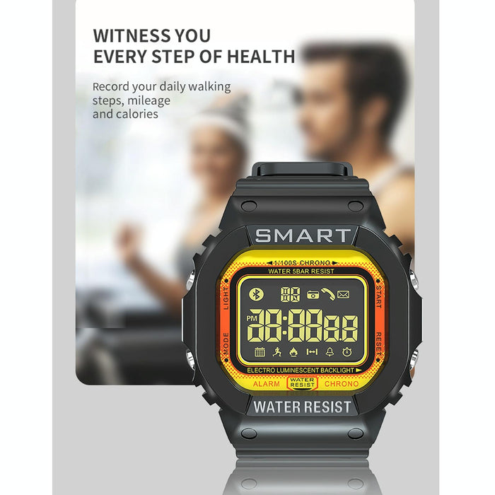 1.21 Inch Waterproof Smart Watch With Lcd Screen 50M Info Reminder Remote Cam Sport Record
