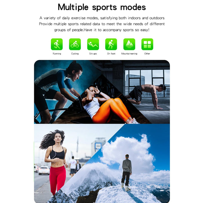 1.6 Inch Waterproof Smart Watch With Ips Colour Screen Sport Sleep Heart Rate Monitoring