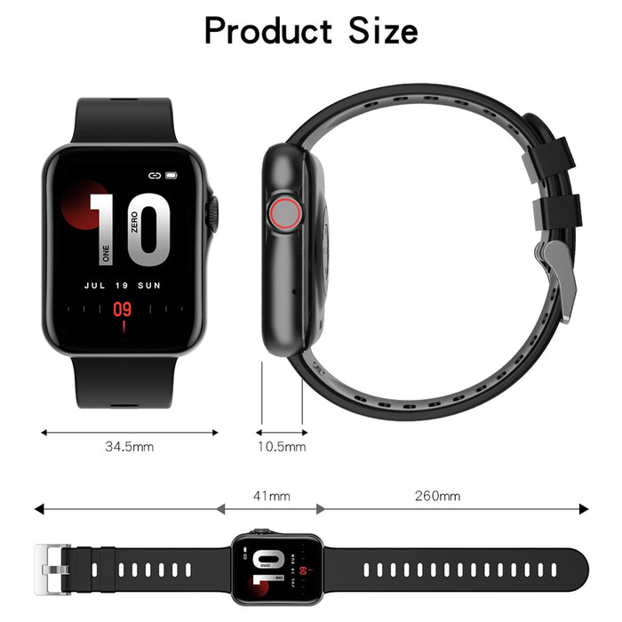 1.6 Inch Waterproof Smart Watch With Ips Colour Screen Sport Sleep Heart Rate Monitoring