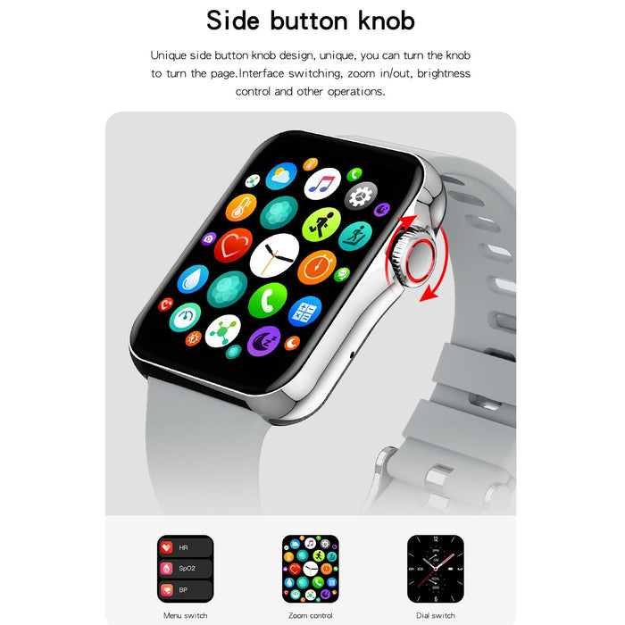 1.6 Inch Waterproof Smart Watch With Ips Colour Screen Sport Sleep Heart Rate Monitoring