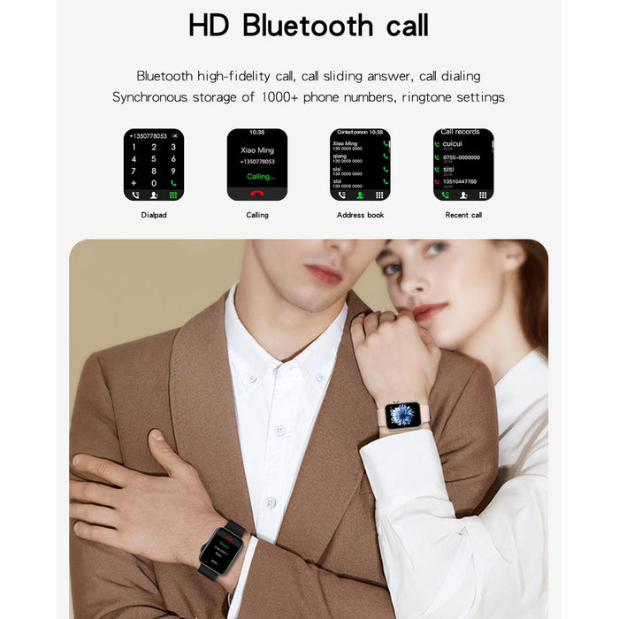 1.6 Inch Waterproof Smart Watch With Ips Colour Screen Sport Sleep Heart Rate Monitoring