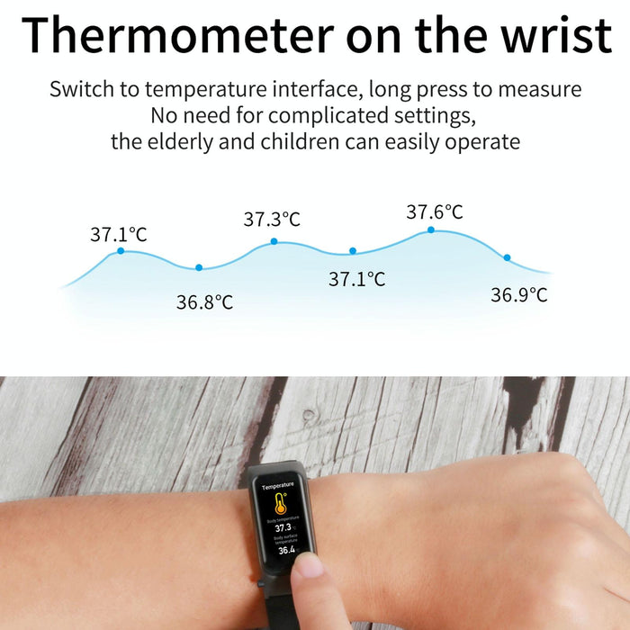 Hd Screen Bluetooth Earphone Smart Bracelet Rose Gold