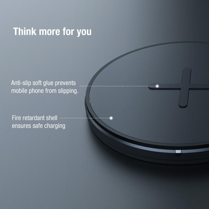 Fast Charging Wireless Charger Portable & Button Design