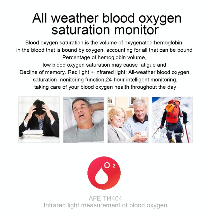 1.7 Inch Tft Colour Screen Ip68 Waterproof Smart Watch Support Blood Oxygen Monitoring / Body Temperature Monitoring / Ai Medical Diagnosis - Leather Strap