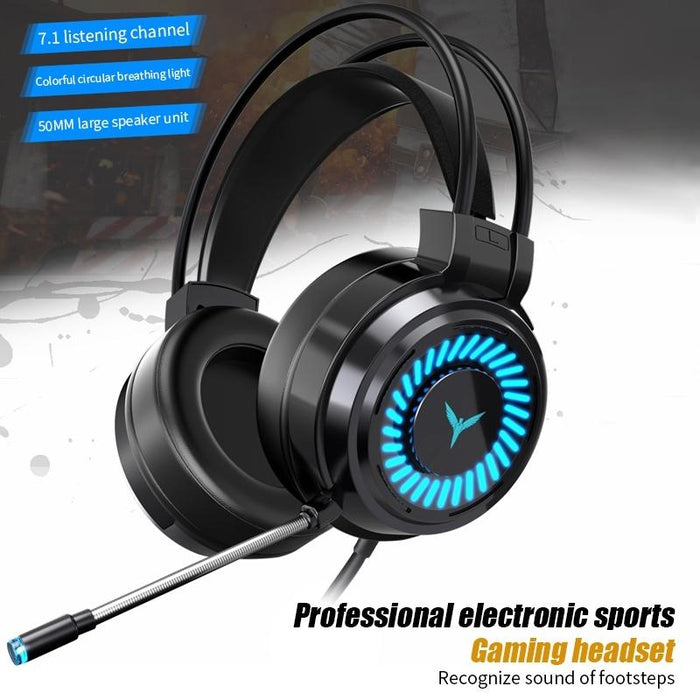 2-Pack G58 Gaming Headset W / Mic 2M Cable Black Usb 7.1 Version