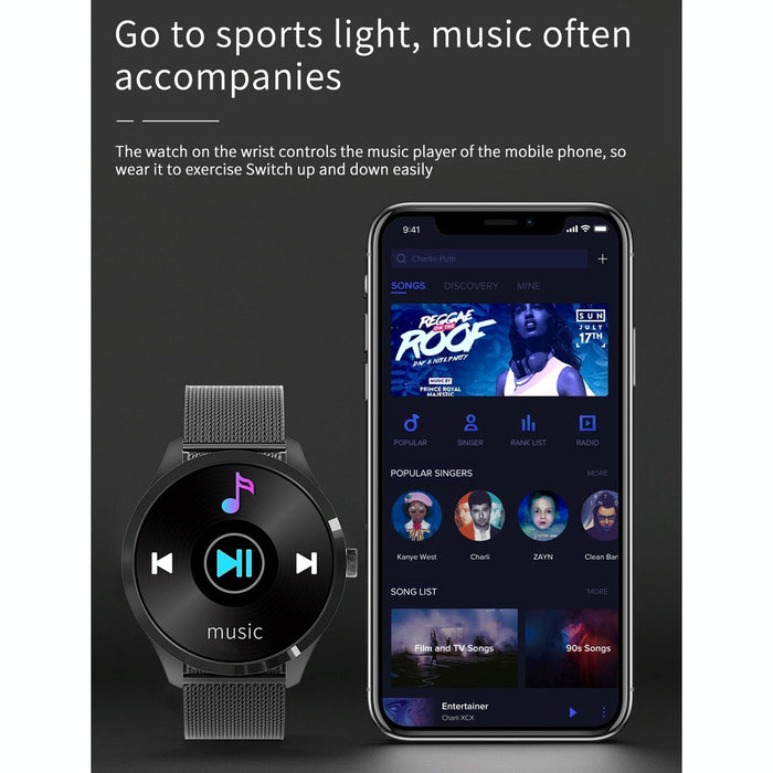 1.28 Inch Ips Colour Screen Ip67 Waterproof Smart Watch Support Blood Pressure Monitoring / Heart Rate Monitoring / Sleep Monitoring