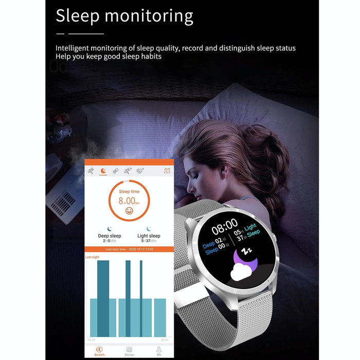 1.28 Inch Ips Colour Screen Ip67 Waterproof Smart Watch Support Blood Pressure Monitoring / Heart Rate Monitoring / Sleep Monitoring