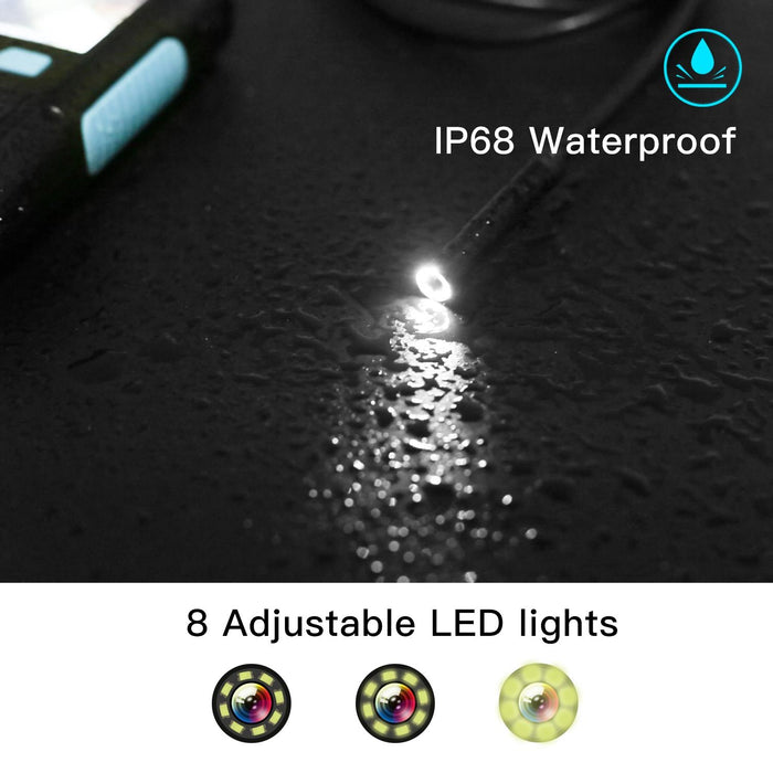 3.9Mm 1080P 2.4 Inch Ips Screen Iwaterproof Hd Digital Endoscope Length 10M Hard Cable