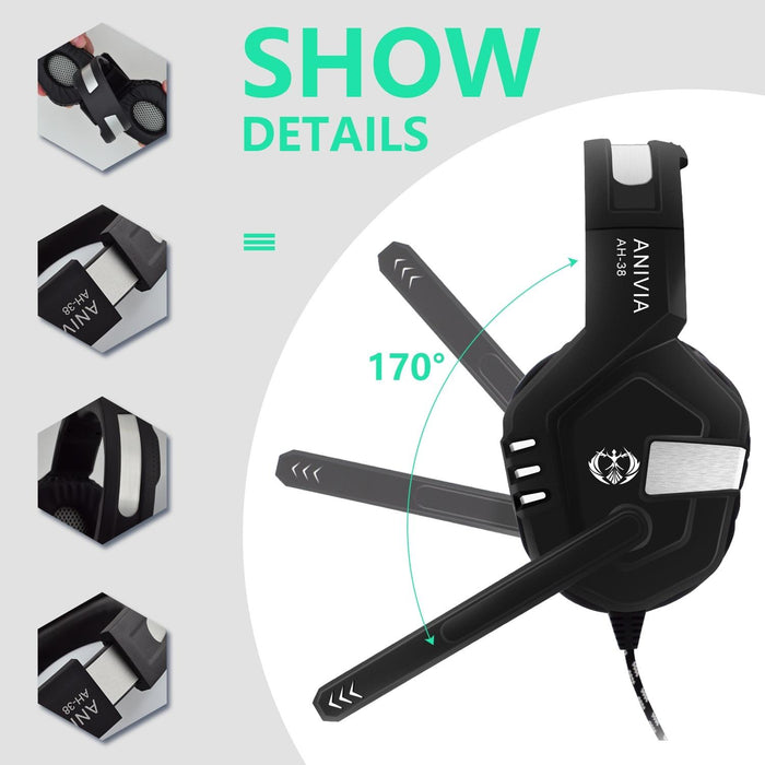 3.5Mm Wired Gaming Headset With Mic Black / Silver