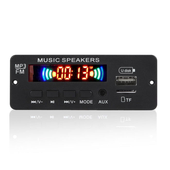 12V Car Mp3 Player Board With Bluetooth Fm Radio Usb - Remote Control Recording