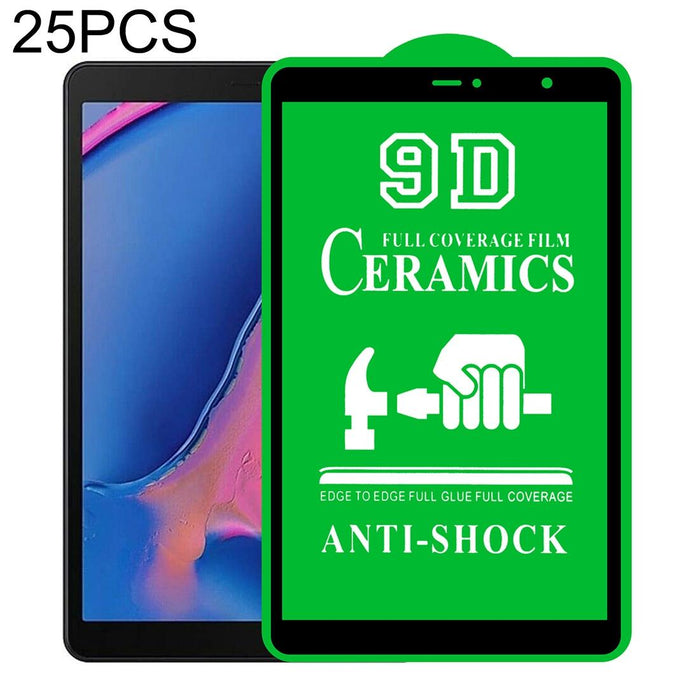 For Samsung Galaxy Tab A 8.0 2019 4G P200 / P205 25 Pcs 9D Full Screen Full Glue Ceramic Film