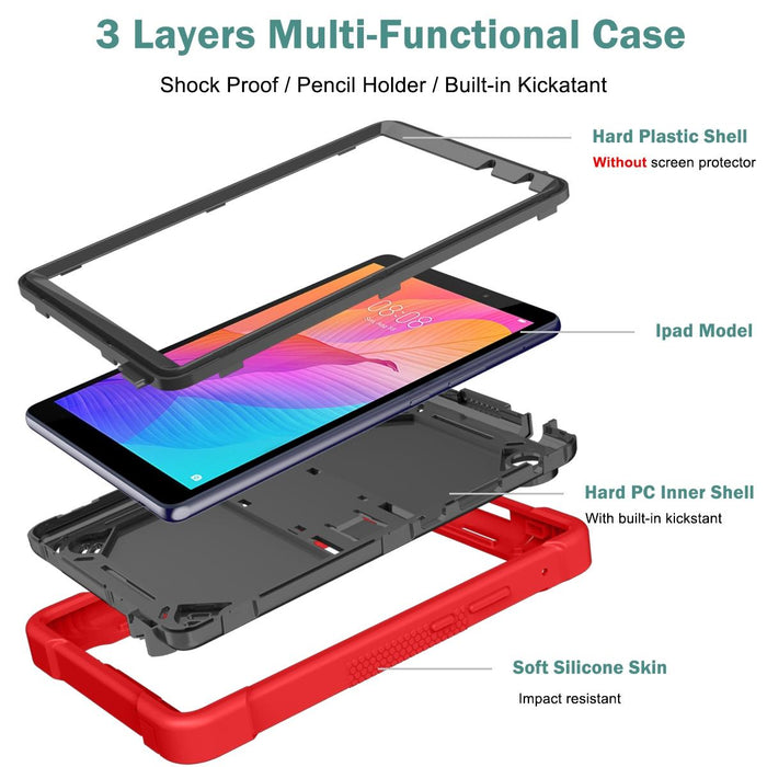 Shockproof Silicone + Pc Case With Holder
