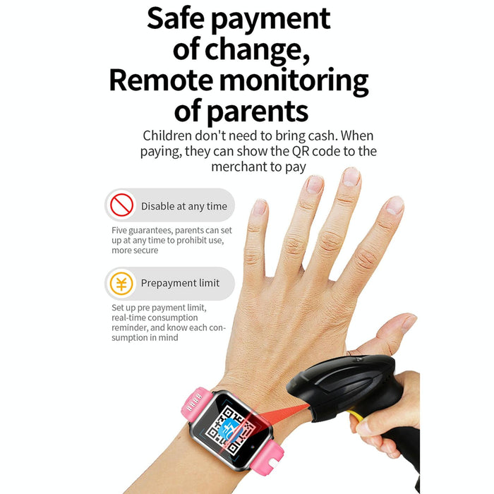 1.54 Inch Full-Fit Screen Dual Cameras Smart Phone Watch Support Sim Card / Gps Tracking / Real-Time Trajectory / Temperature Monitoring 1Gb & 16Gb