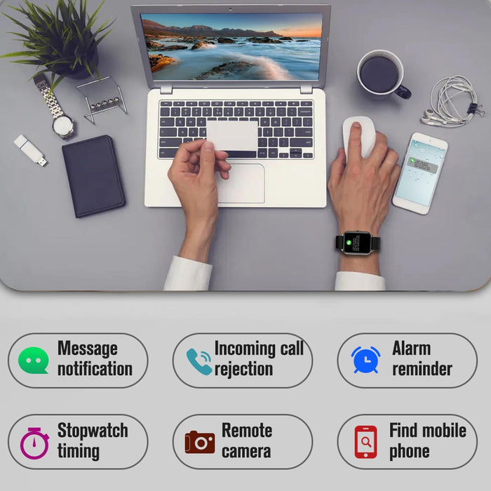 1.69 Inch Tft Screen Ip67 Waterproof Smart Watch Support Body Temperature Monitoring / Sleep Monitoring / Heart Rate Monitoring / Incoming Call Reminder