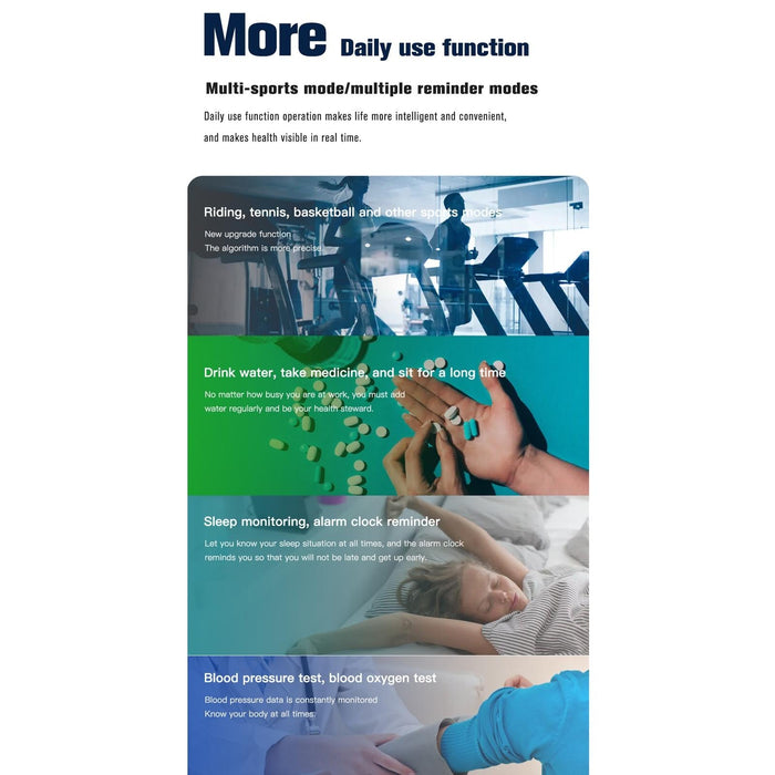 1.69 Inch Tft Screen Ip67 Waterproof Smart Watch Support Body Temperature Monitoring / Sleep Monitoring / Heart Rate Monitoring / Incoming Call Reminder