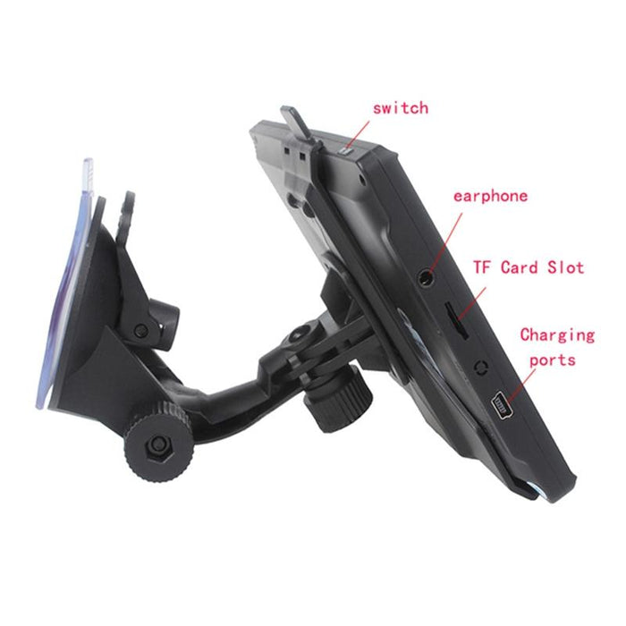 7 Inch Car Gps Navigator - 8G + 128M Resistive Screen Fm / Tf Card North America Map