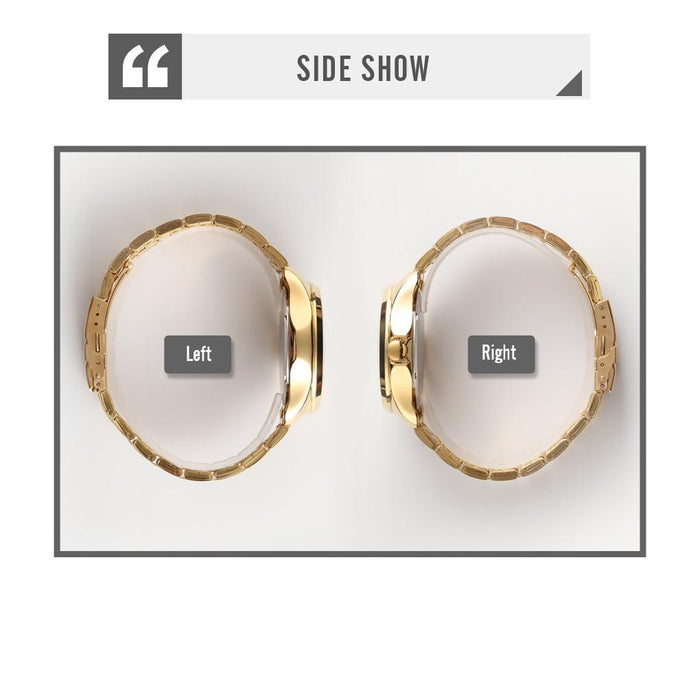 9193 Men Golden Dragon Pattern Calendar Dial Luminous Quartz Watch