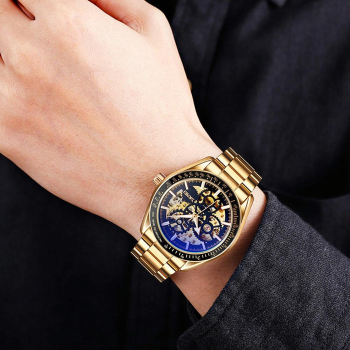 9194 Men Mechanical Gear Dial Automatic Mechanical Watch