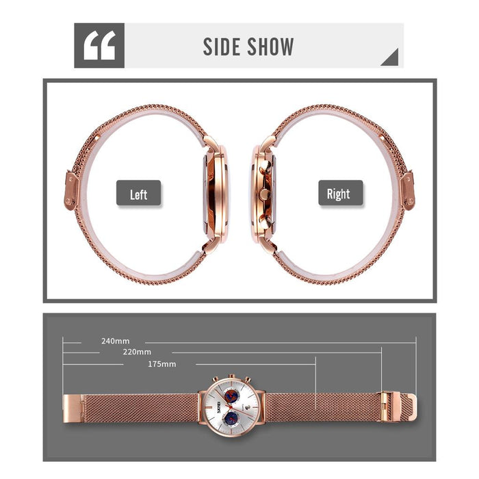 9231 Men Map Pattern Calendar Stainless Steel Strap Quartz Watch