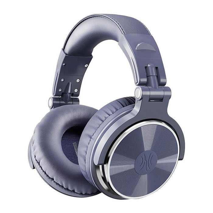 Head-Mounted Wired Headphone With Noise Reduction & Mic Grey Blue