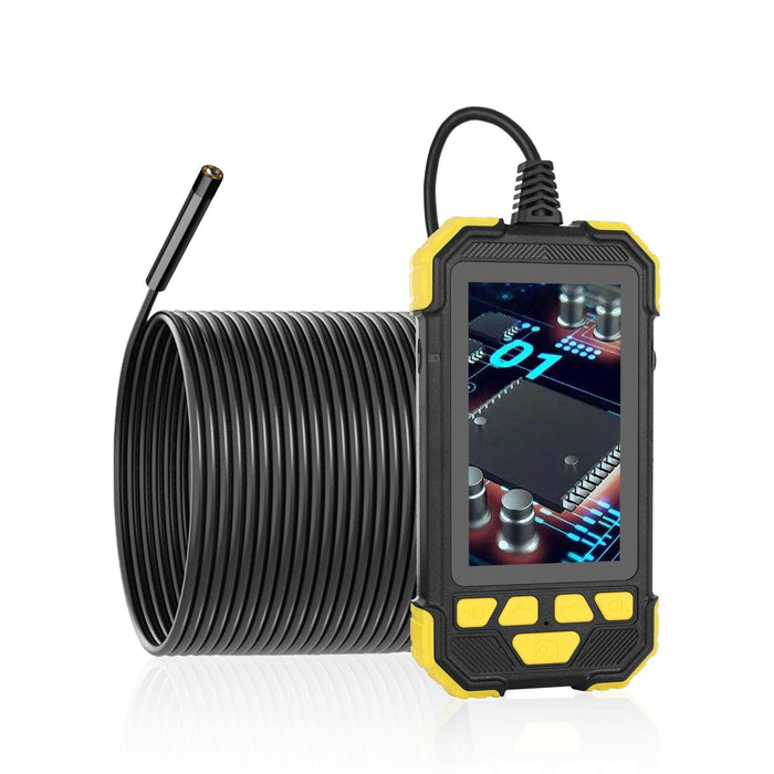 3.9Mm Single Lens Hand-Held Hard-Wire Endoscope With 4.3-Inch Ips Colour Lcd Screen Cable Length 3.5M Yellow