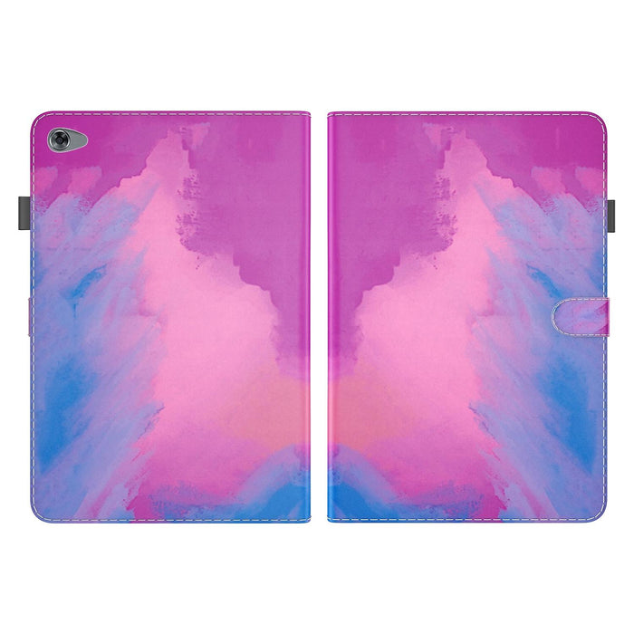 Watercolor Pattern Pu Leather Flip Case With Holder