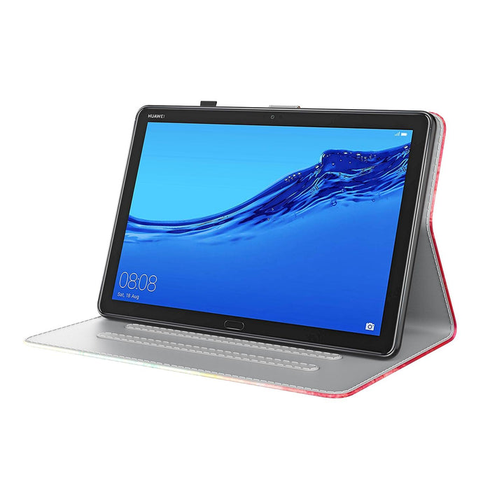 Watercolor Pattern Pu Leather Flip Case With Holder