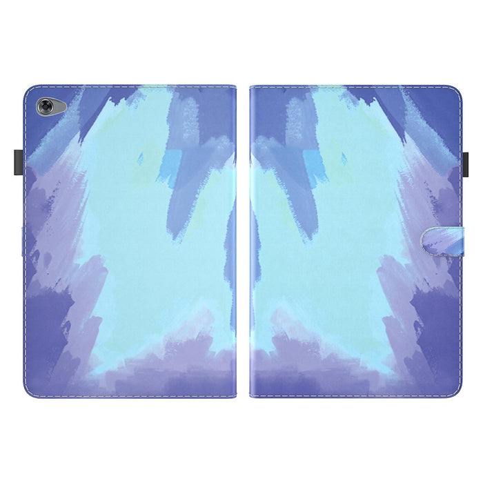 Watercolor Pattern Pu Leather Flip Case With Holder