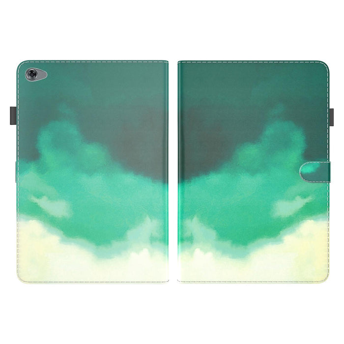 Watercolor Pattern Pu Leather Flip Case With Holder