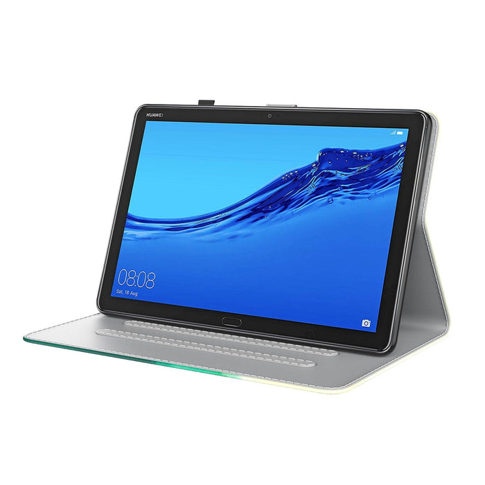 Watercolor Pattern Pu Leather Flip Case With Holder