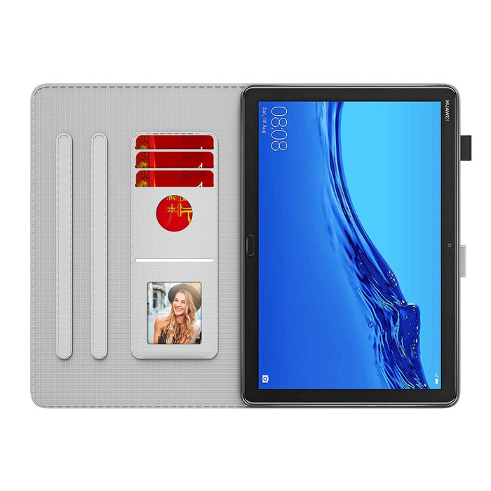 Watercolor Pattern Pu Leather Flip Case With Holder