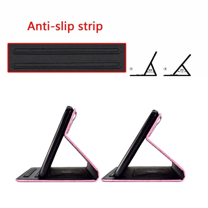 Glitter Leather Case With Holder & Card Slot