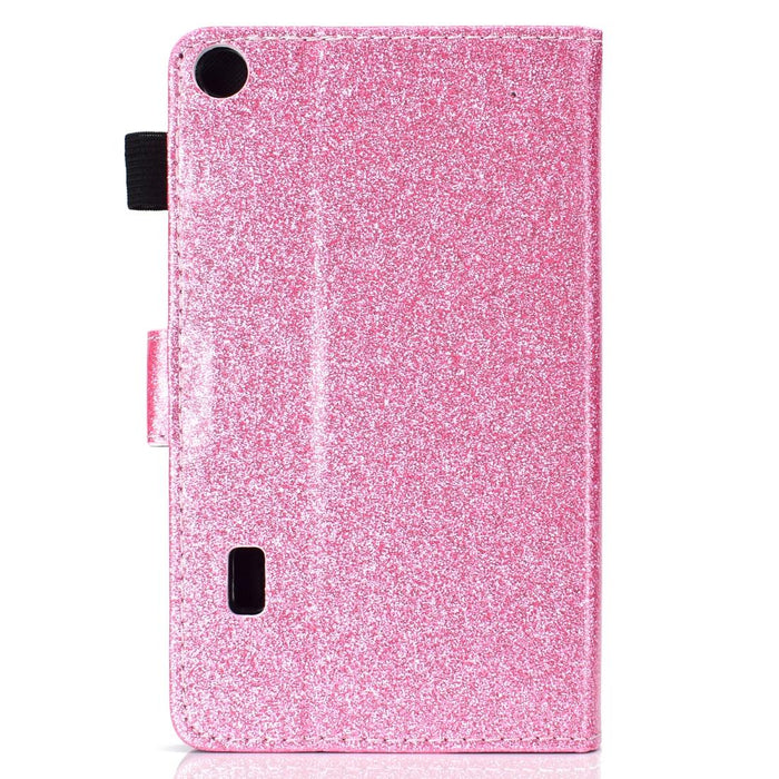 Glitter Leather Case With Holder & Card Slot