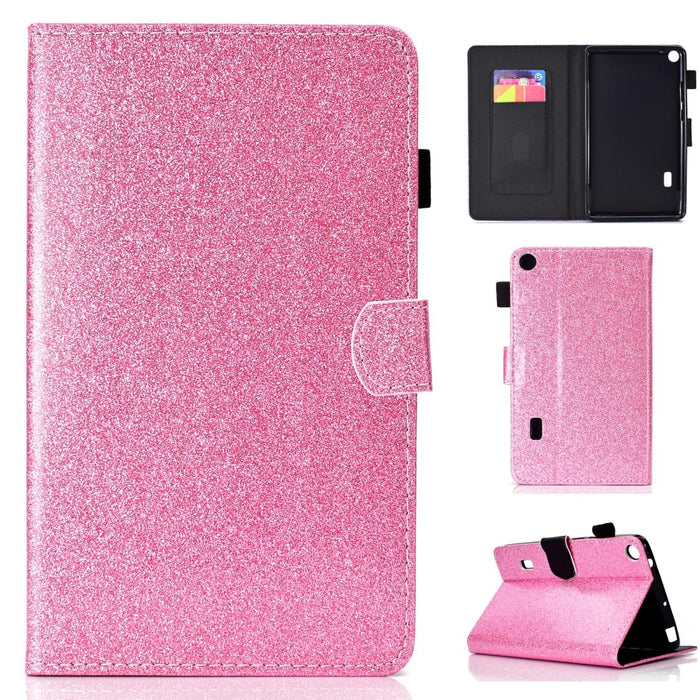 Glitter Leather Case With Holder & Card Slot