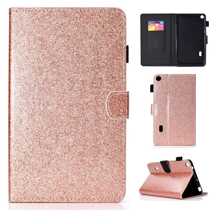 Glitter Leather Case With Holder & Card Slot