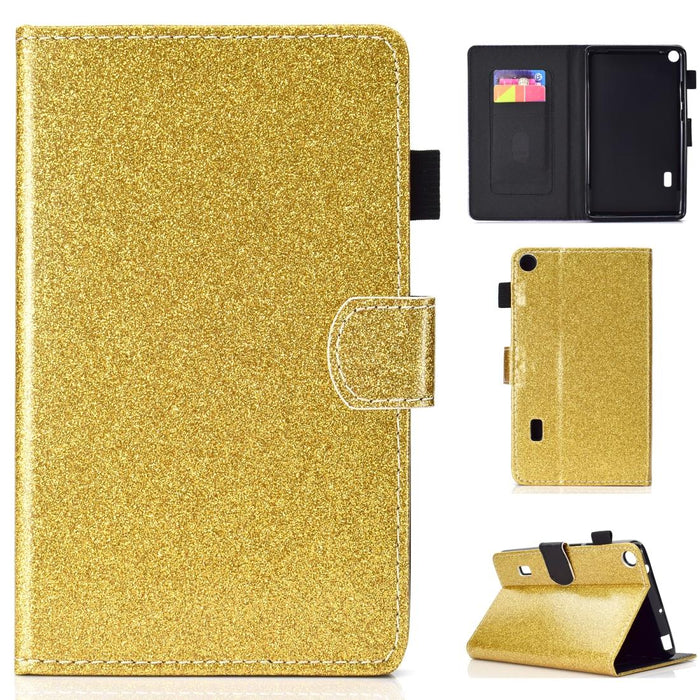 Glitter Leather Case With Holder & Card Slot