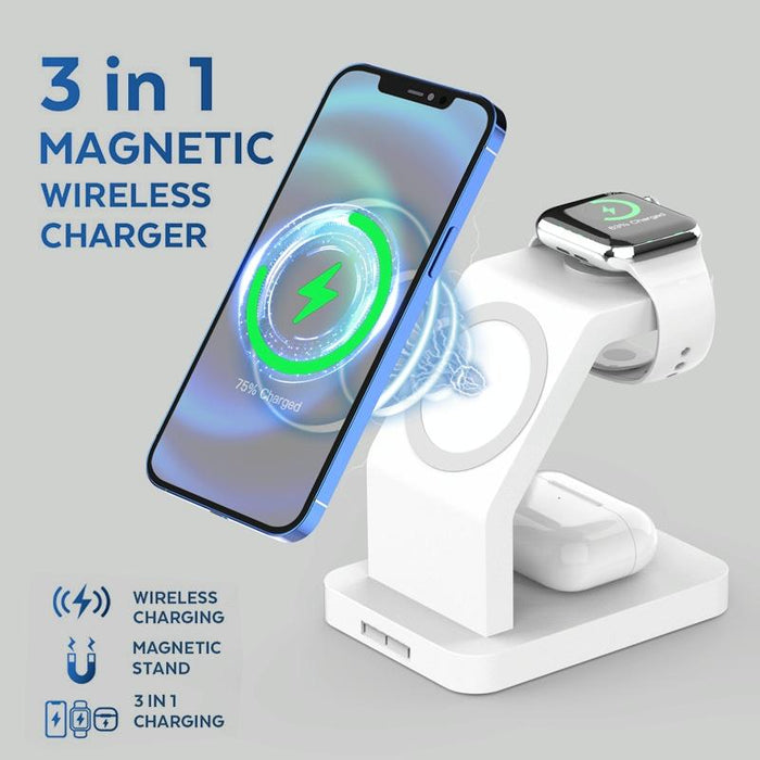 3 In 1 Magnetic Wireless Charger For Iphone Iwatch Airpods