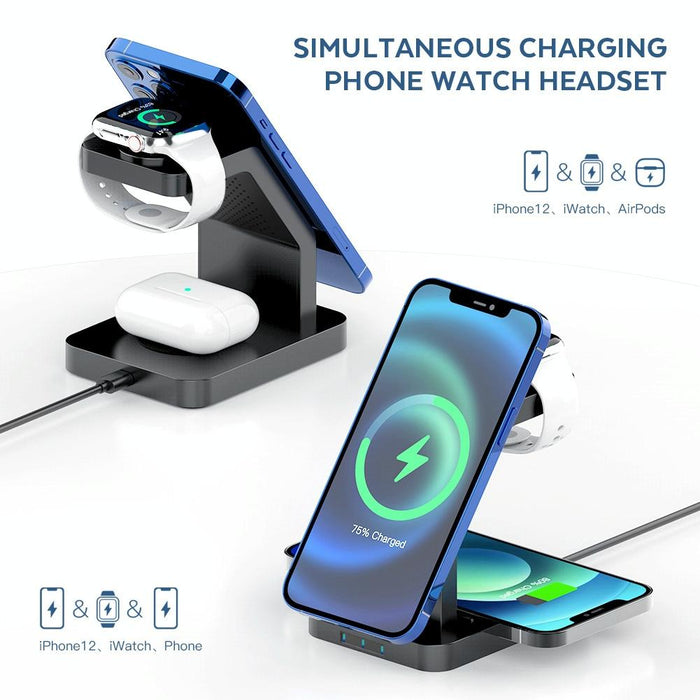3 In 1 Magnetic Wireless Charger For Iphone Iwatch Airpods