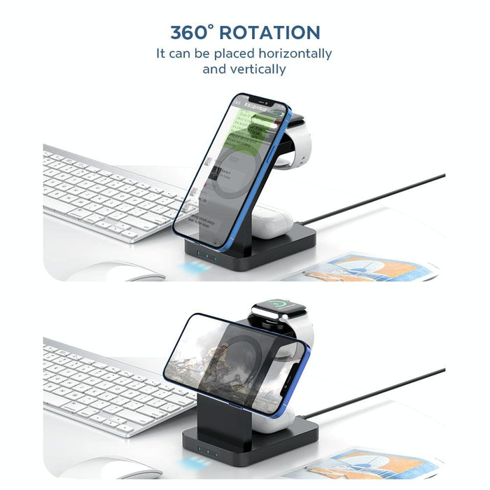 3 In 1 Magnetic Wireless Charger For Iphone Iwatch Airpods