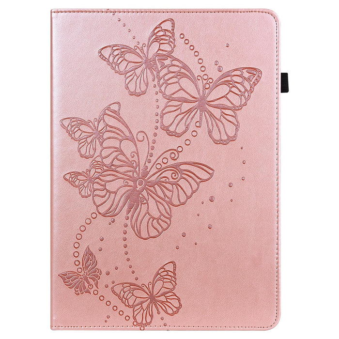 Butterfly Pattern Leather Tablet Case Horizontal Flip