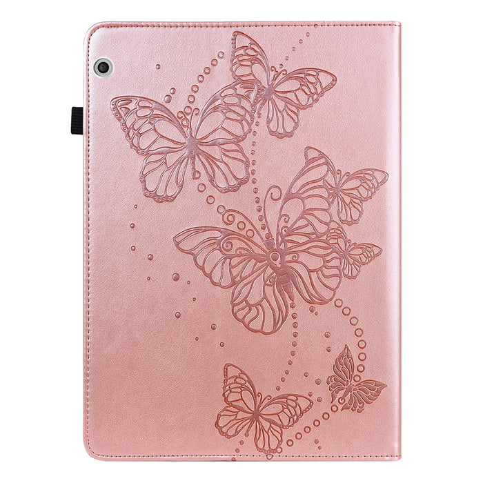 Butterfly Pattern Leather Tablet Case Horizontal Flip
