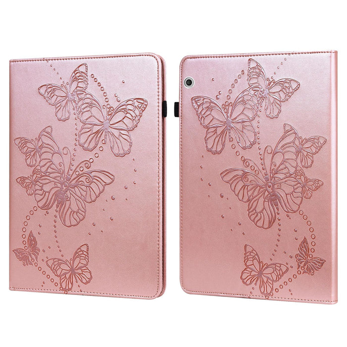 Butterfly Pattern Leather Tablet Case Horizontal Flip