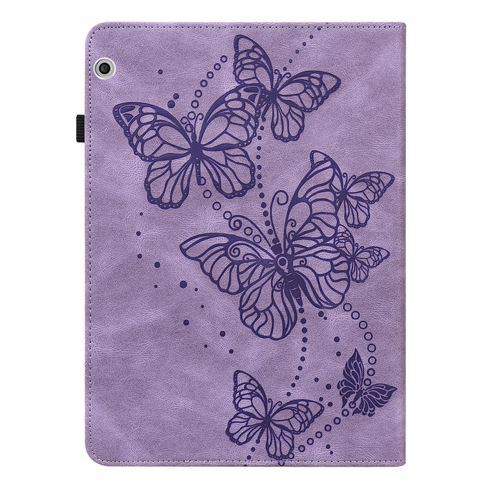Butterfly Pattern Leather Tablet Case Horizontal Flip